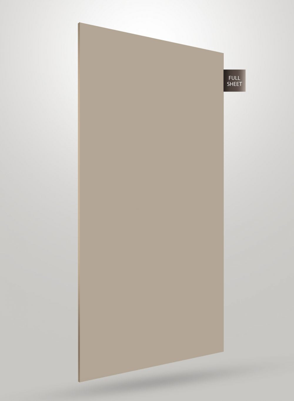 Beige solid colour laminate sheet with matte finish and smooth texture displayed as full sheet.