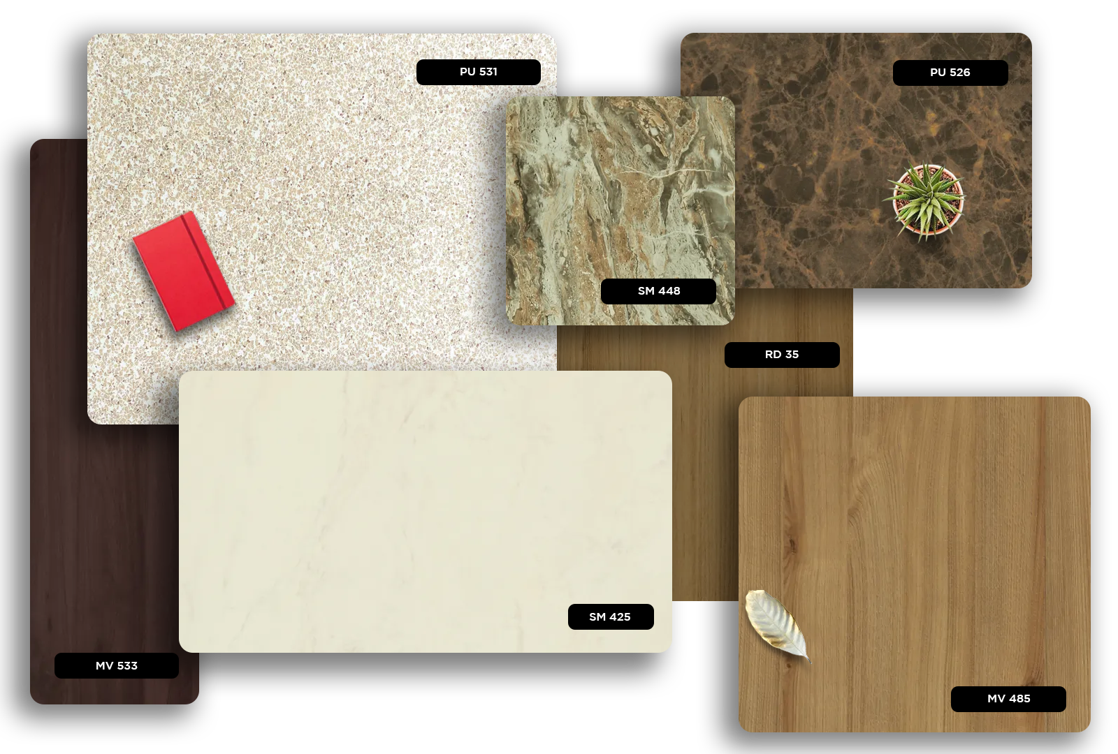 Beige marble laminate SM 425 with matte finish and subtle veining, part of decorative laminate collection with various