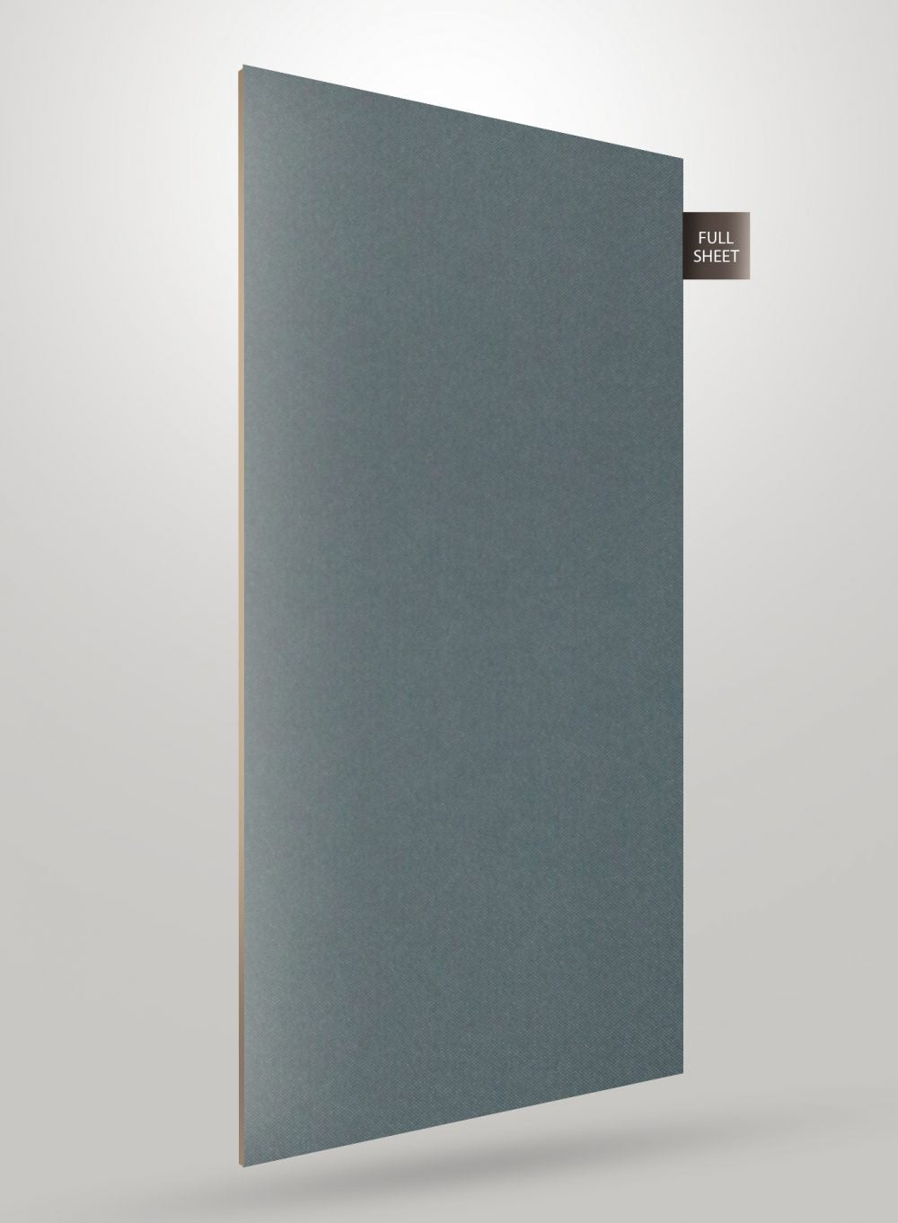 Matte grey patterned laminate sheet with subtle texture and FULL SHEET label on corner.