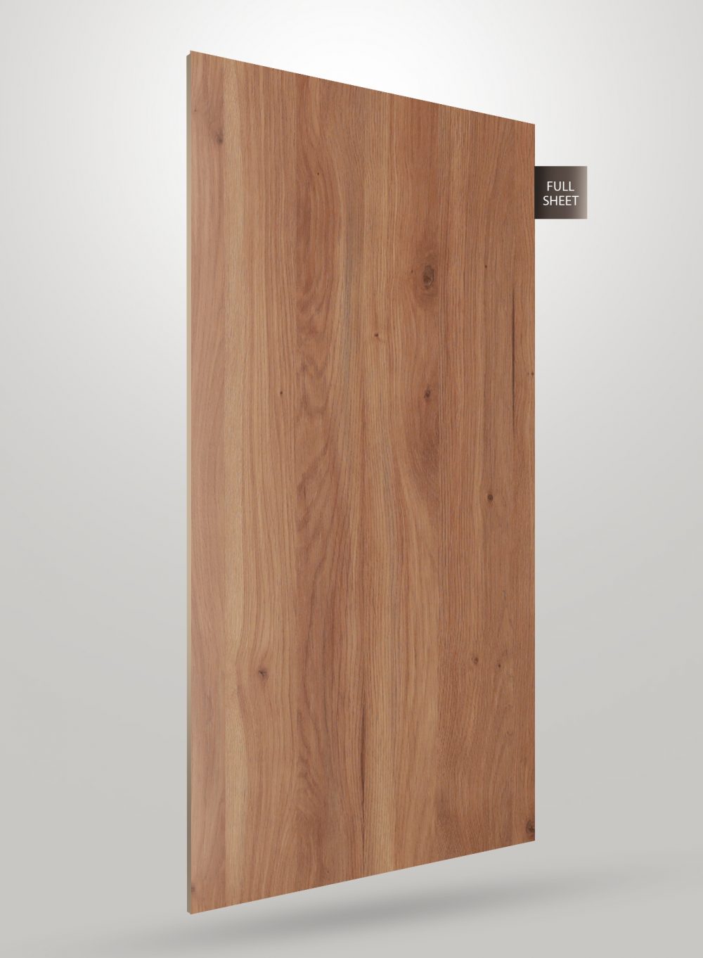 Wood grain laminate sheet with matte finish and natural texture, displaying a multi-colour wood pattern with visible knots.
