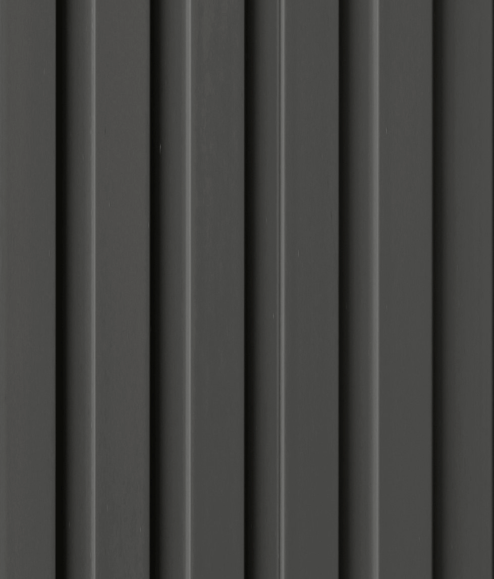 Snazzy Dark Grey Wide Fluted Louver texture close-up