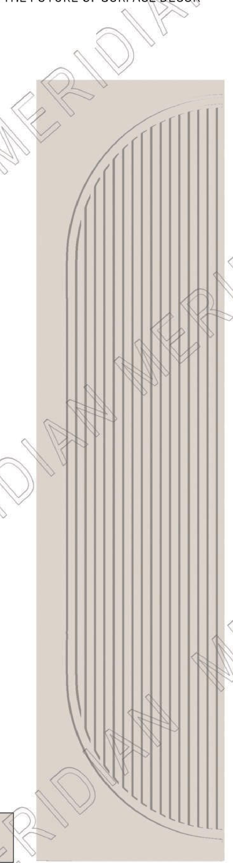 Meridian Spectre II REM 941/829 in Warm Beige, tall arch with vertical reeding wall panel