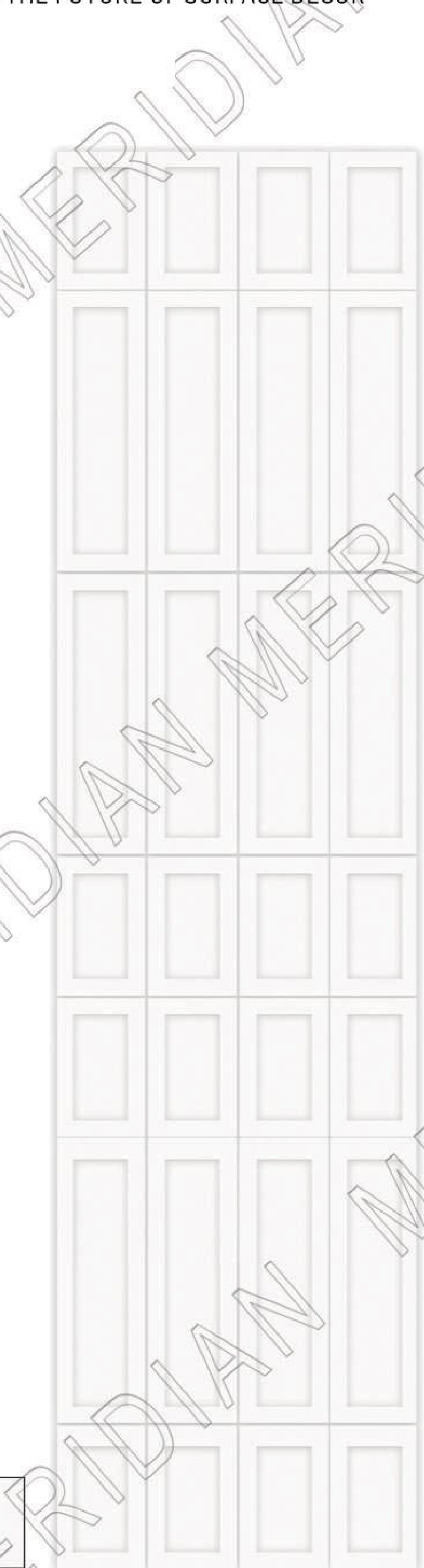 Meridian Spectre II REM 953/855 in Snow White, classic rectangular wainscot frames wall panel