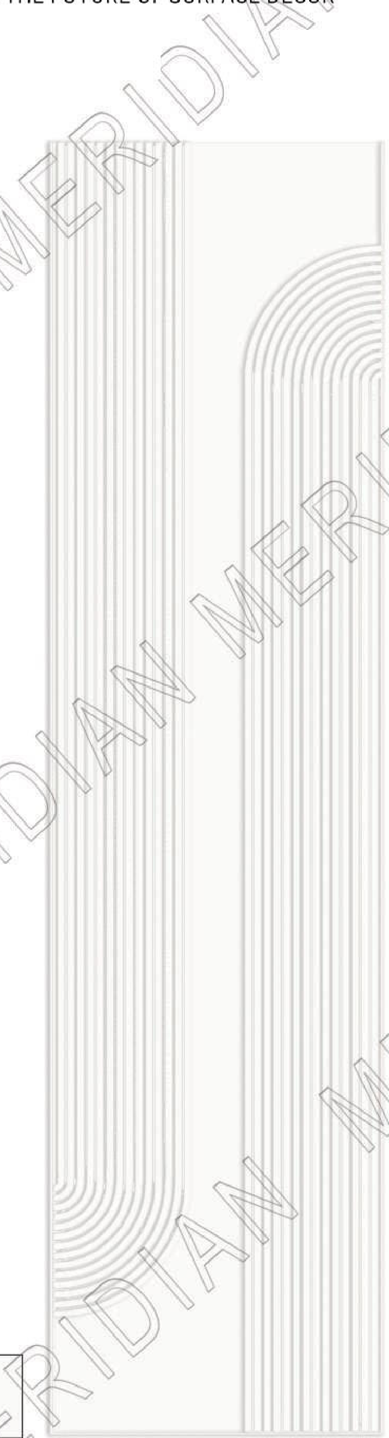 Meridian Spectre II REM 974/855 in Snow White, arch-topped vertical lines wall panel