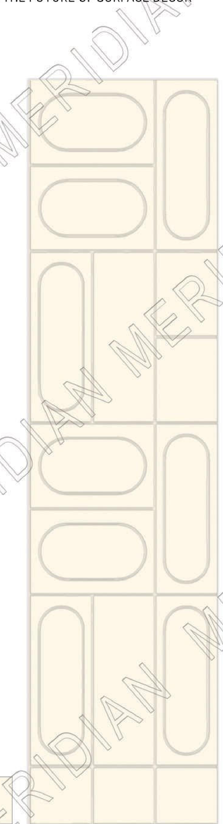 Meridian Spectre II REM 987/831 in Ivory Cream, rounded rectangle capsule grid wall panel