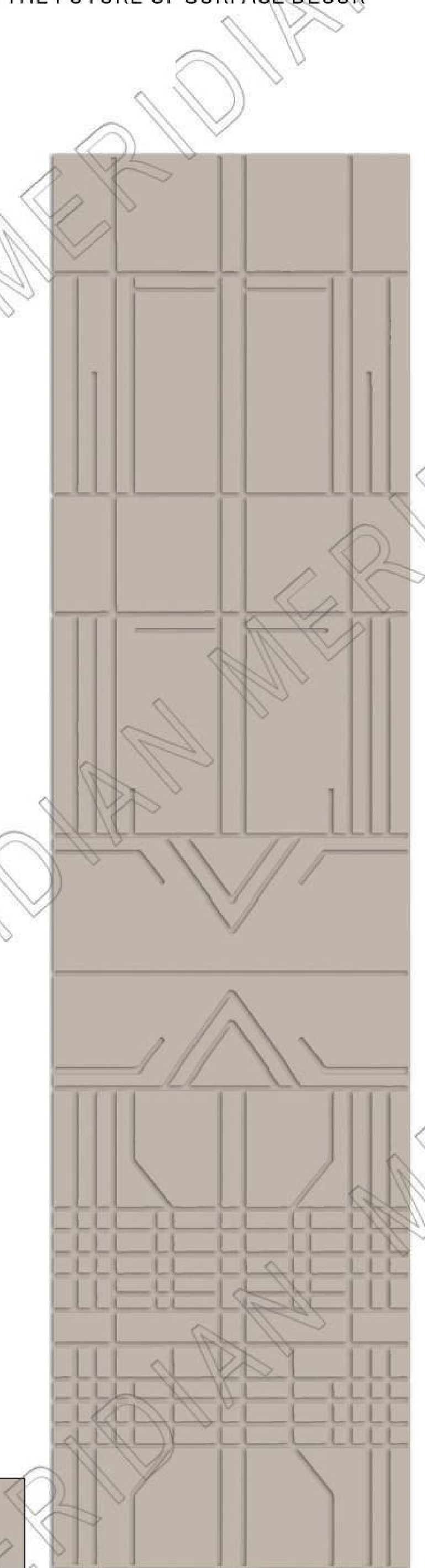 Meridian Spectre II REM 991/804 in Greige, art-deco framed panelling wall panel