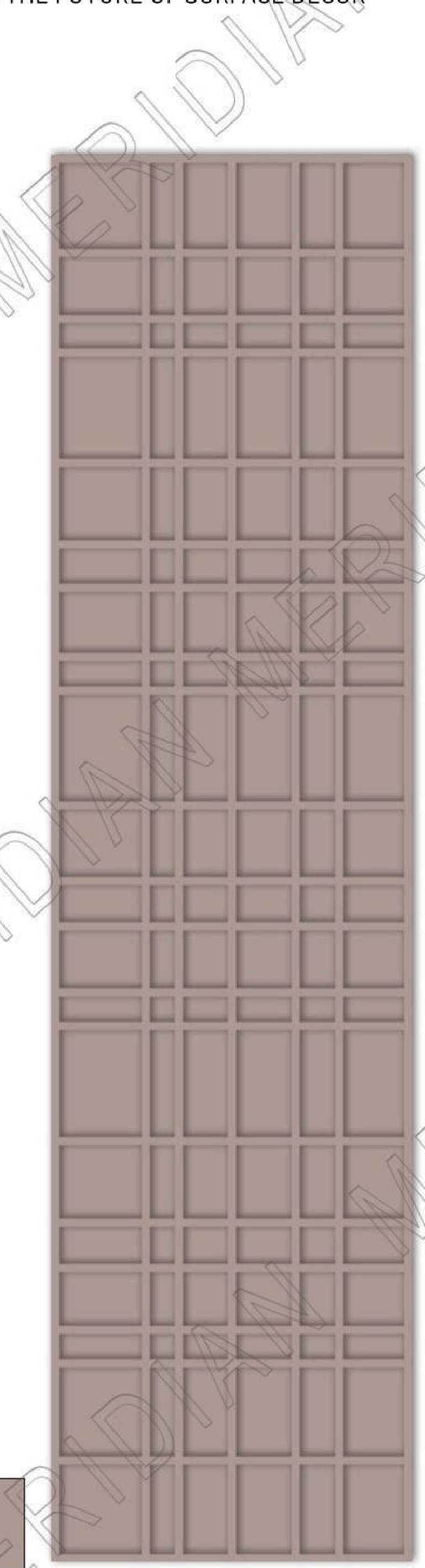Meridian Spectre II REM 993/825 in Mauve Taupe, small square tile grid wall panel
