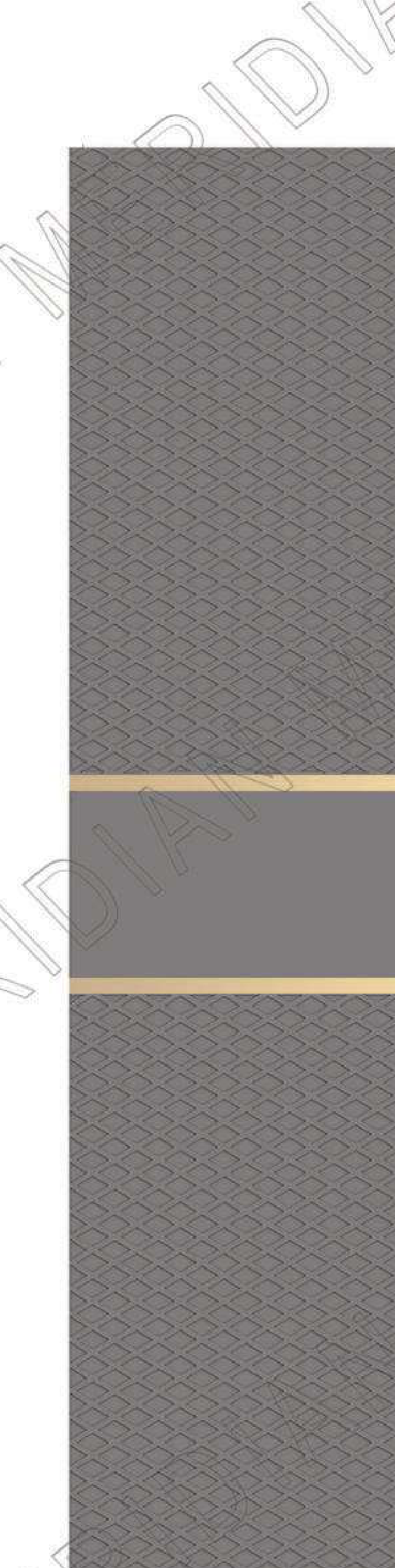 Meridian Spectre Wardrobe WP-207 in Graphite, diamond lattice mesh relief panel