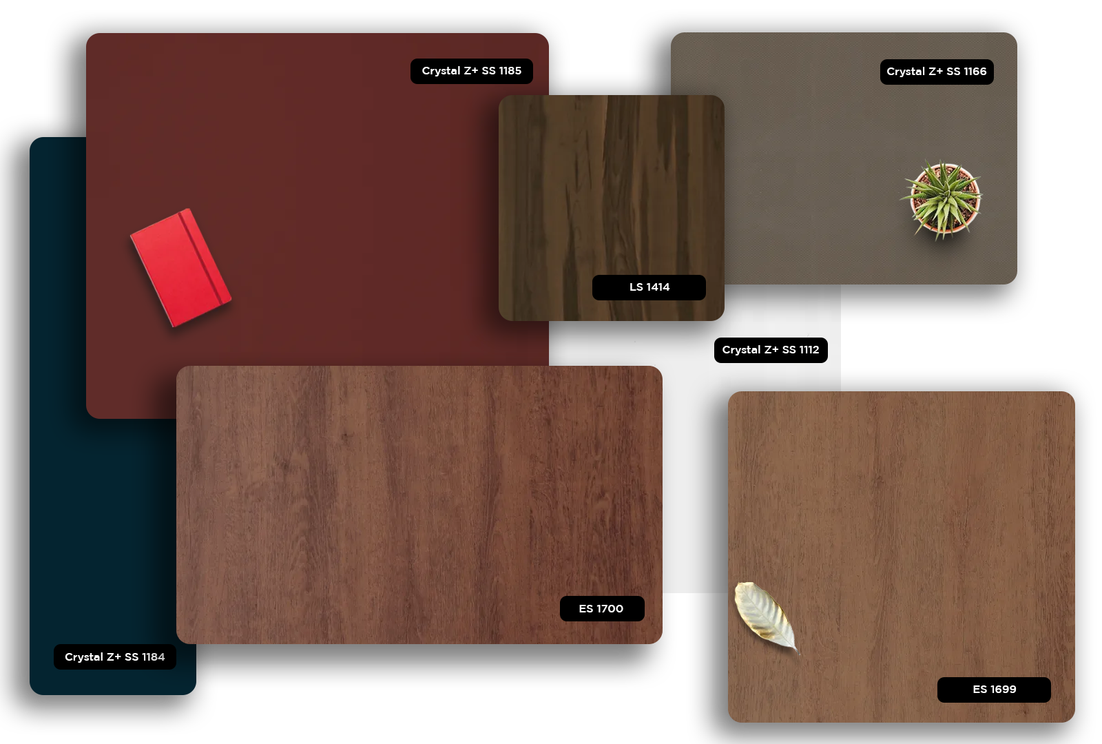 Brown wood grain laminate with matte finish and visible wood texture, decorative laminate sample.