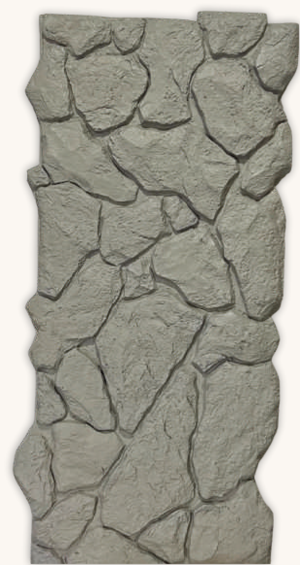 Superstone River Stone Cement Grey PU stone panel