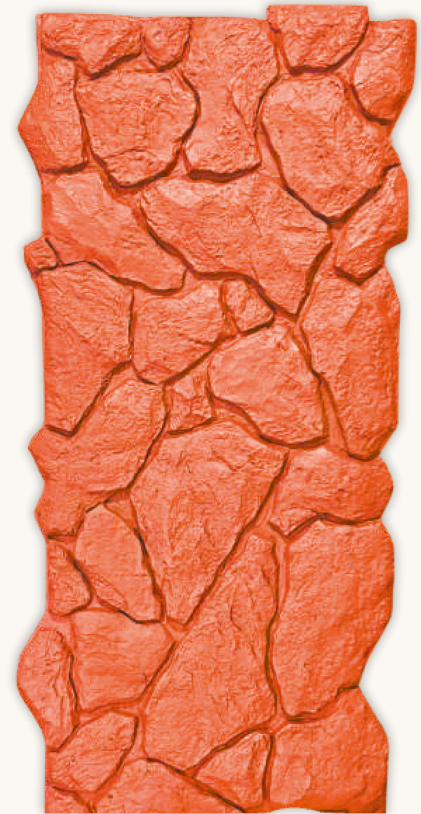Superstone River Stone Pumpkin Orange PU stone panel