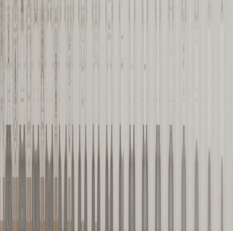 Fluted Acrylic Panel Concave Clear white 8x4 ft decorative laminate swatch