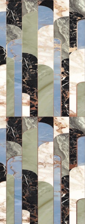 Acrylic Mirror Art Panel DT-033 grey 8x2 ft decorative laminate swatch