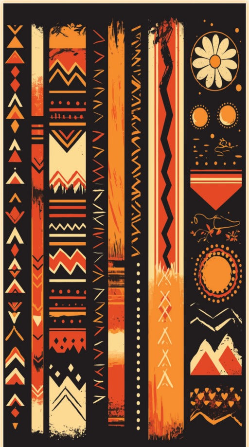 Ubuntu Art Laminate UT-002 orange 8x4 ft decorative laminate swatch
