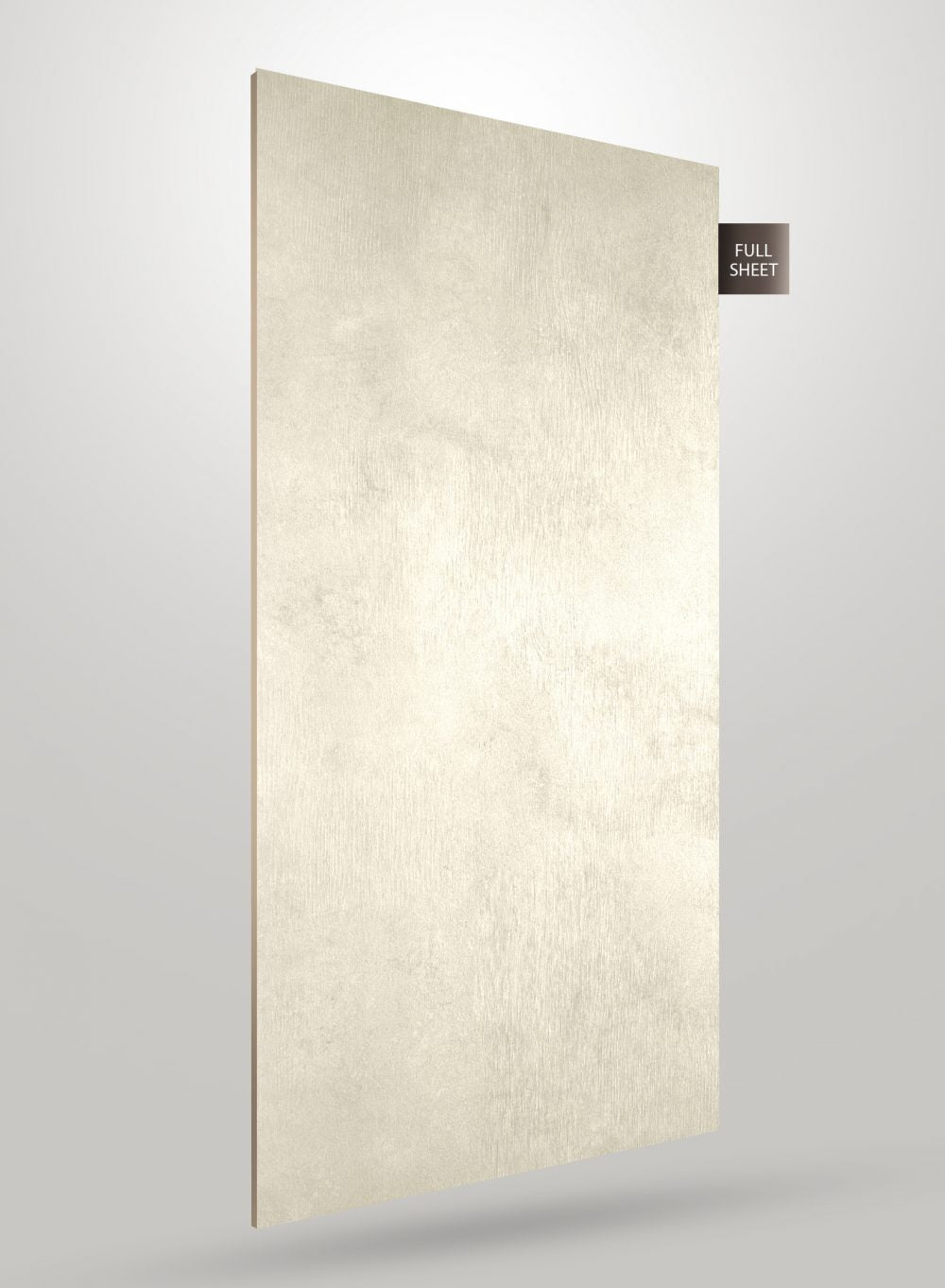 Multi-coloured patterned laminate sheet with matte finish and textured surface displayed as full sheet.