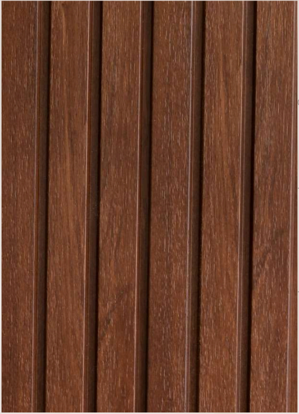 Next Level Louvers Korea Series Brown Wooden Louver Panel Louvers 8x0.39 ft Brown #928882