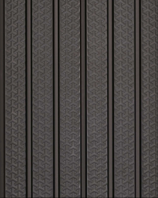 Next Level Louvers Armani Grey Strap Pattern Louver Panel Louvers 8x0.40 ft Grey 958885