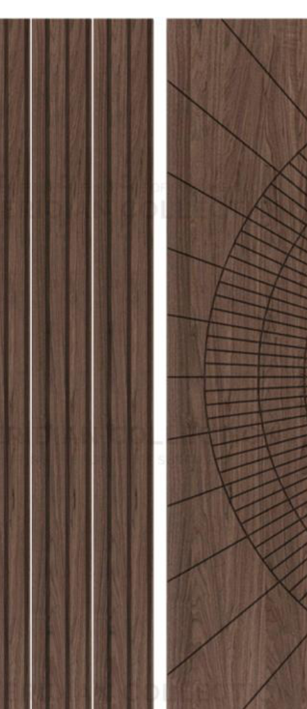 Meridian Concept Theory LV-980 Deep Walnut Louver wall panel