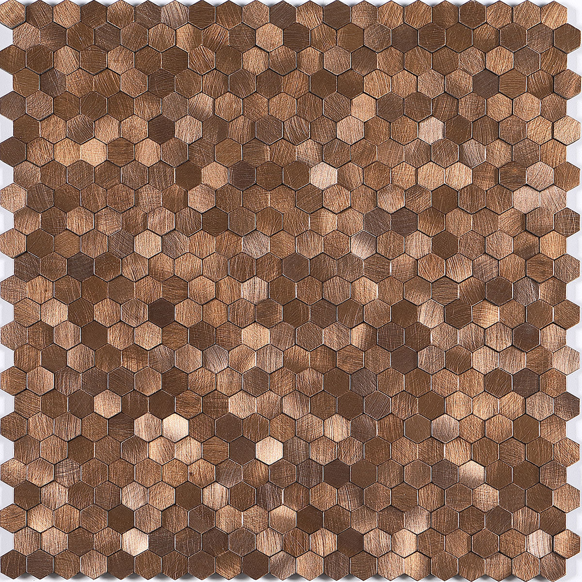 Brown louver panel with textured hexagonal pattern and varied shading, featuring a designer finish and honeycomb design.