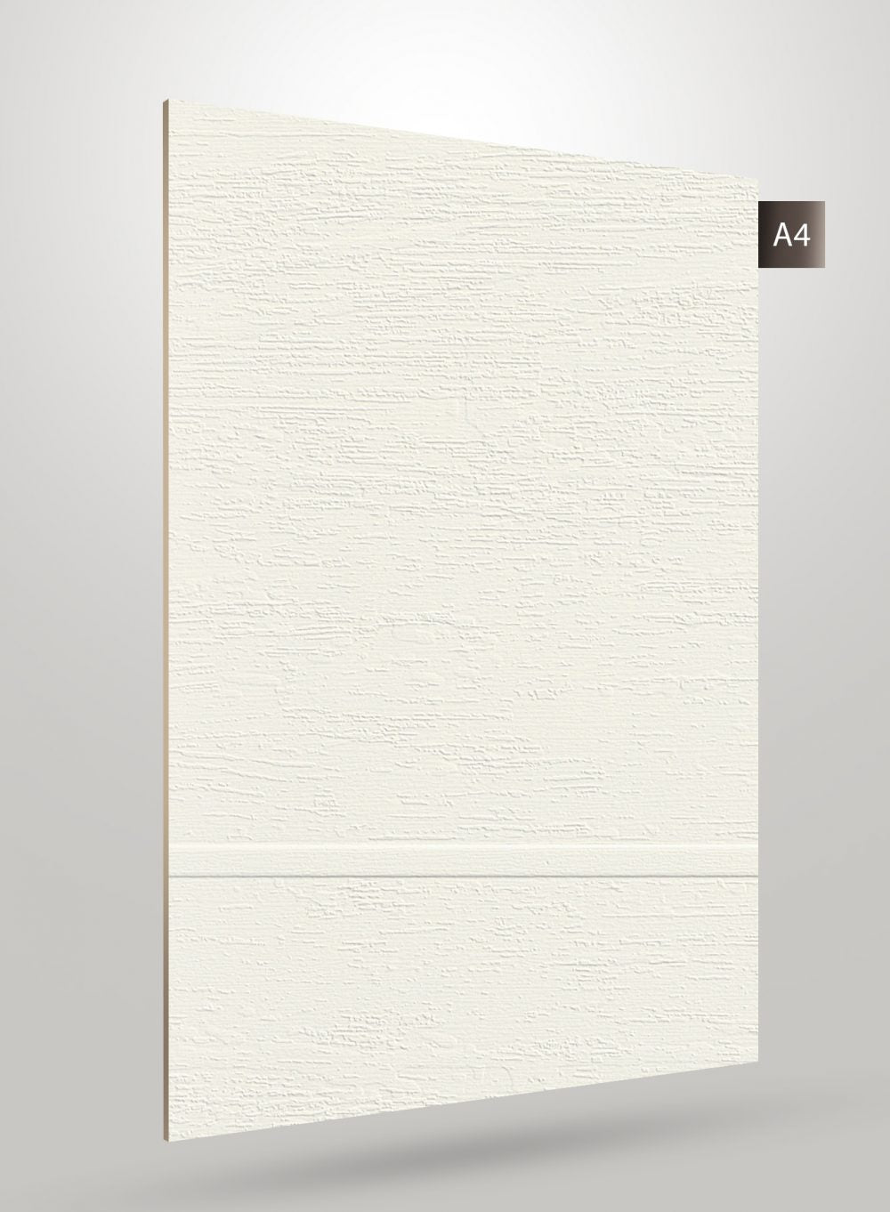 Ivory wood grain laminate with matte finish and textured surface, showing wood pattern and slight embossing.