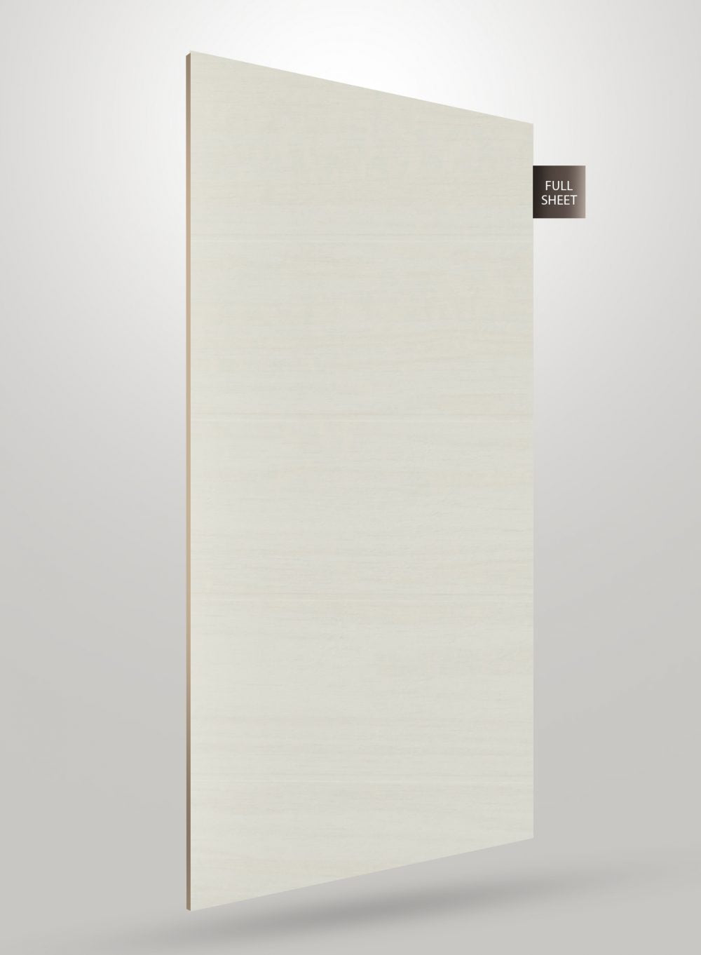 Matte ivory wood laminate sheet with subtle grain texture and smooth finish, displayed as full sheet.