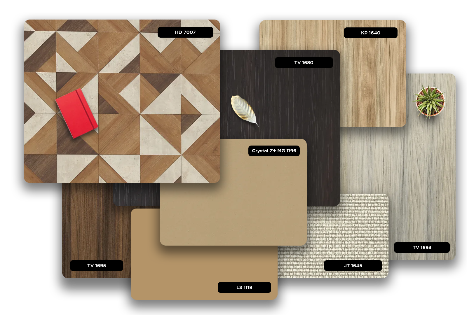 Dark brown wood grain laminate with matte finish and visible texture, part of a decorative laminate collection.