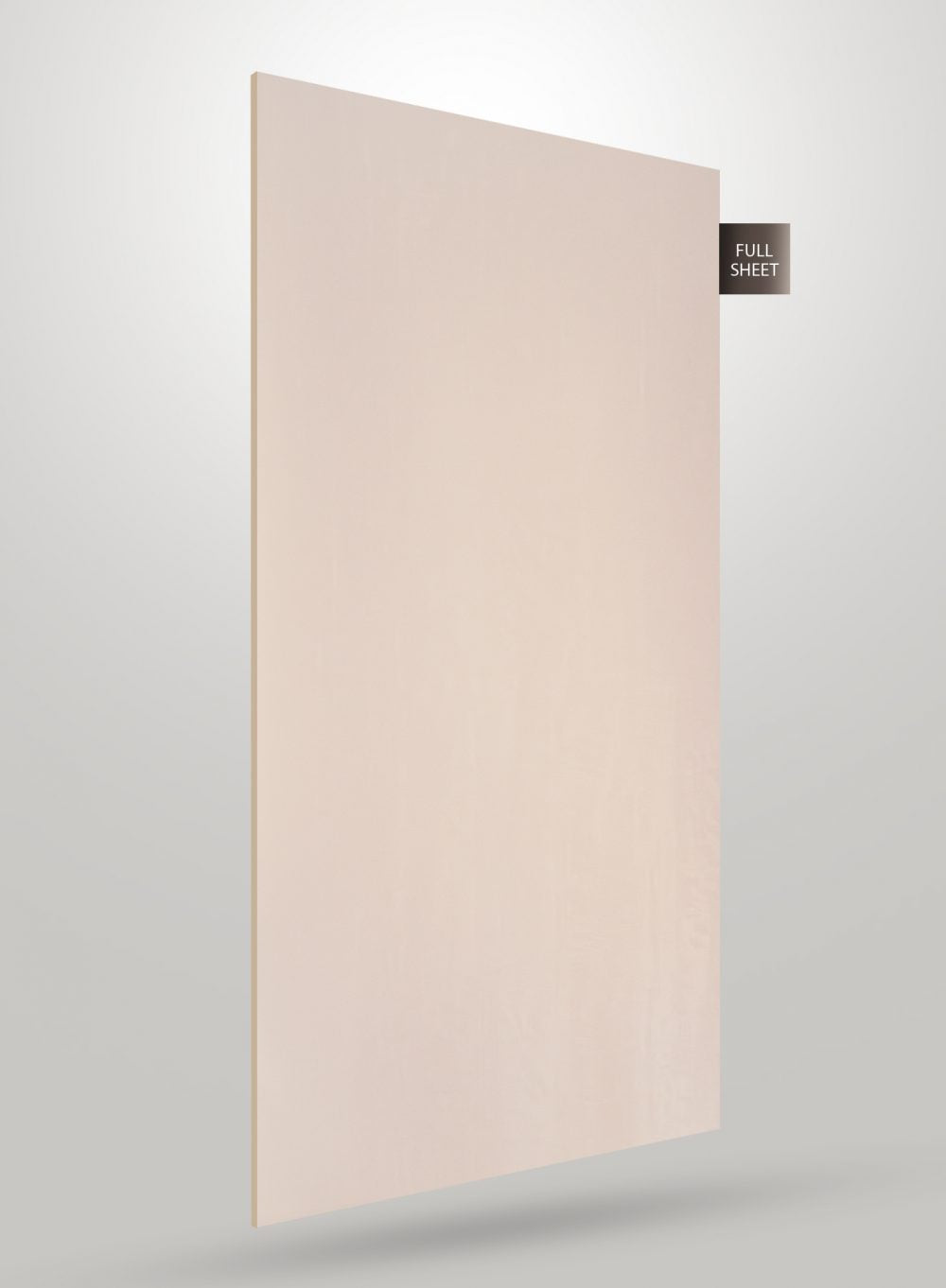 Ivory solid colour laminate sheet with matte finish and smooth texture displayed upright with full sheet label.