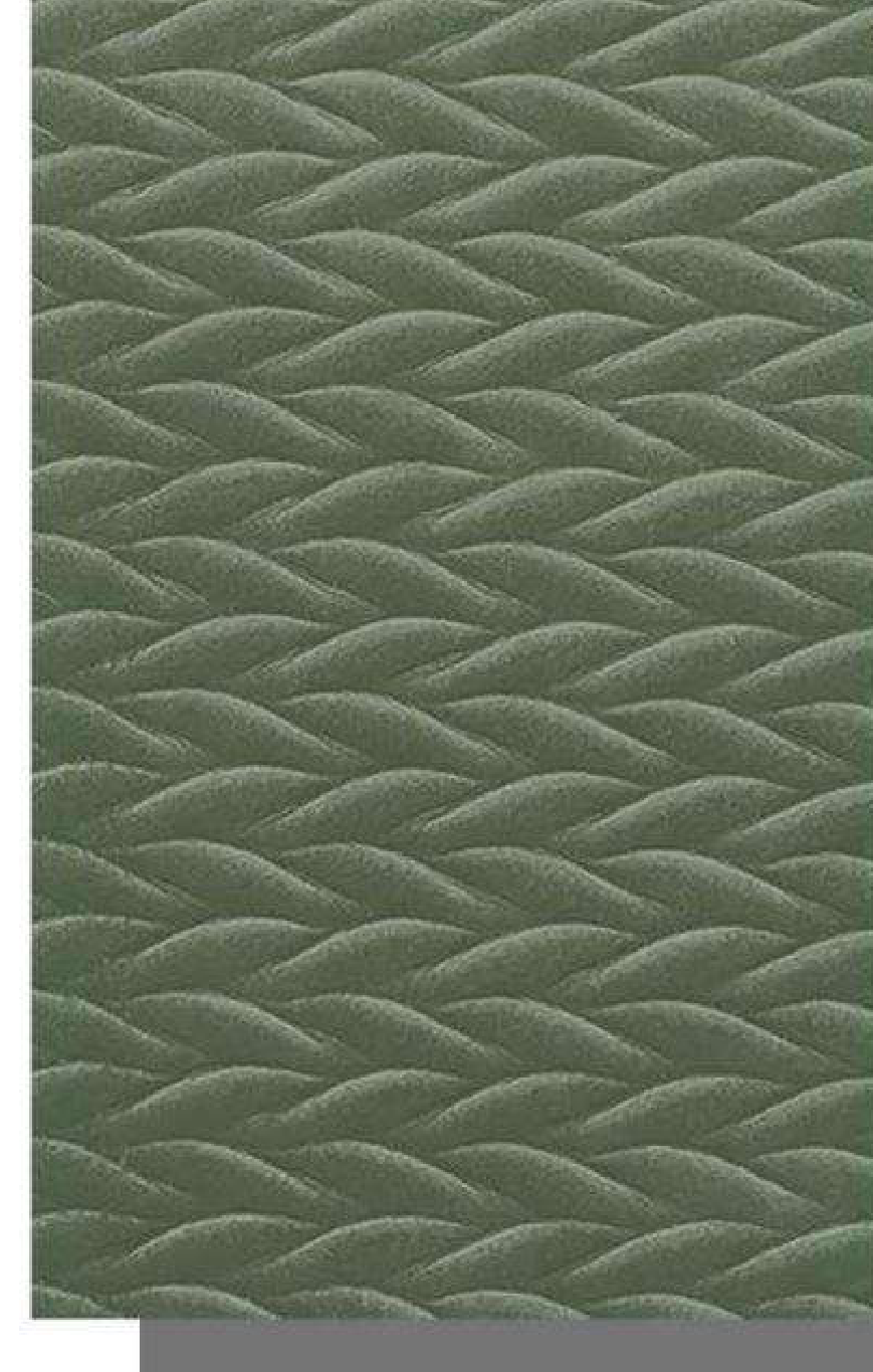 Meridian Velvet Verve Alves 7 in Olive, braided herringbone relief