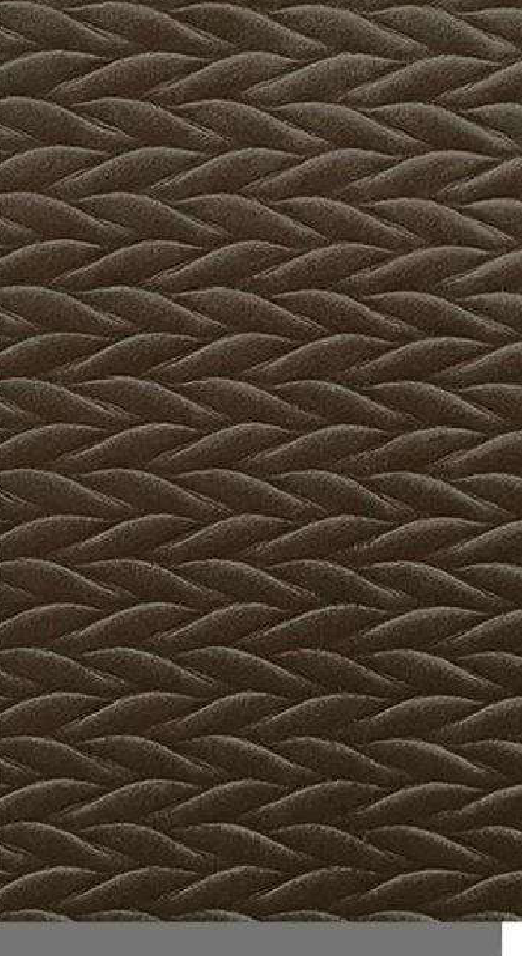 Meridian Velvet Verve Alves DM10 in Dark Chocolate, braided herringbone relief