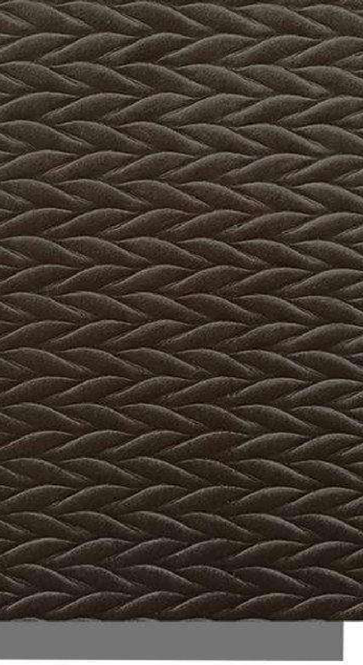 Meridian Velvet Verve Alves DM8 in Walnut, braided herringbone relief