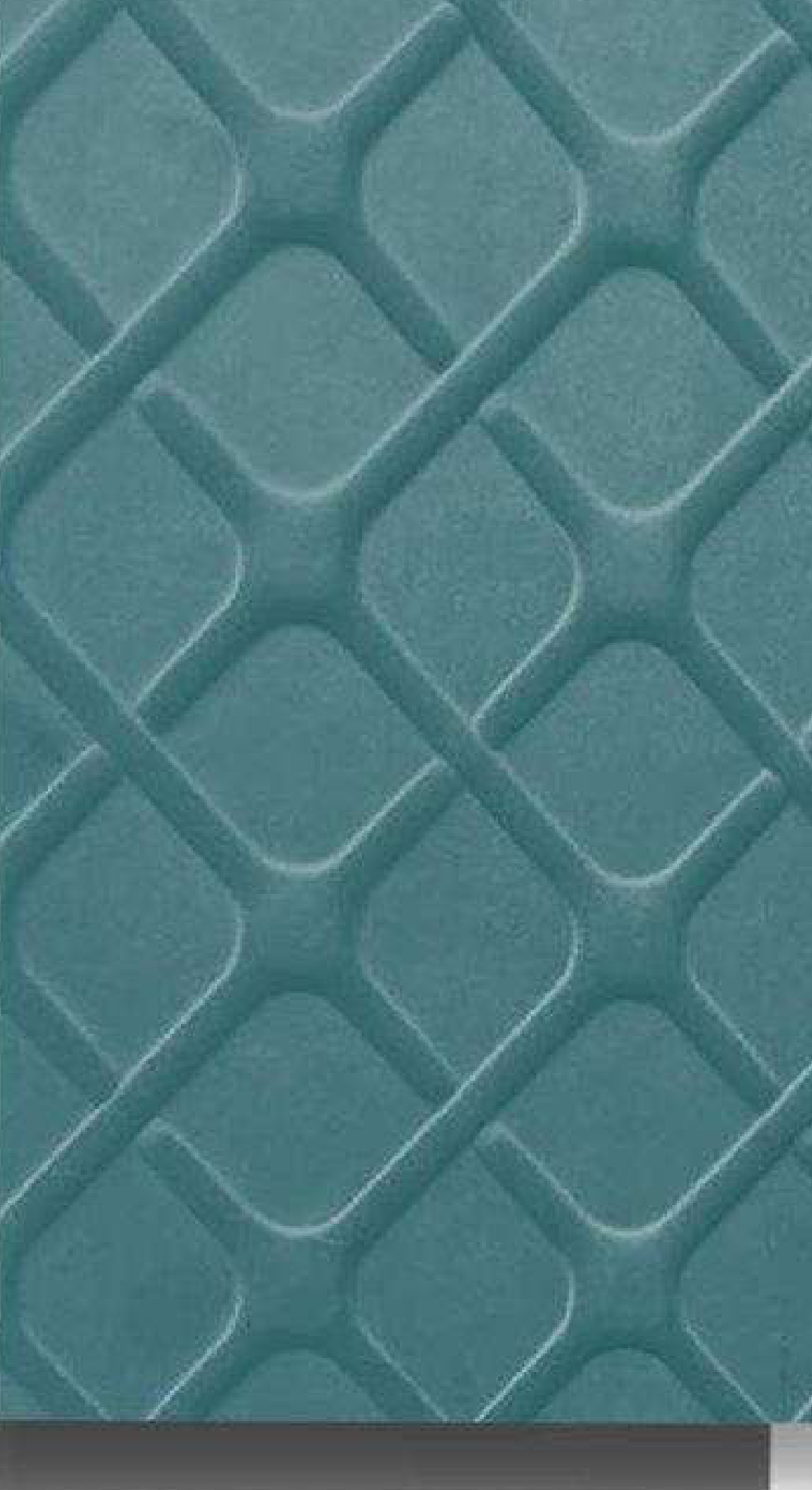 Meridian Velvet Verve Criss Cross DM18 in Teal, ogee criss-cross lattice