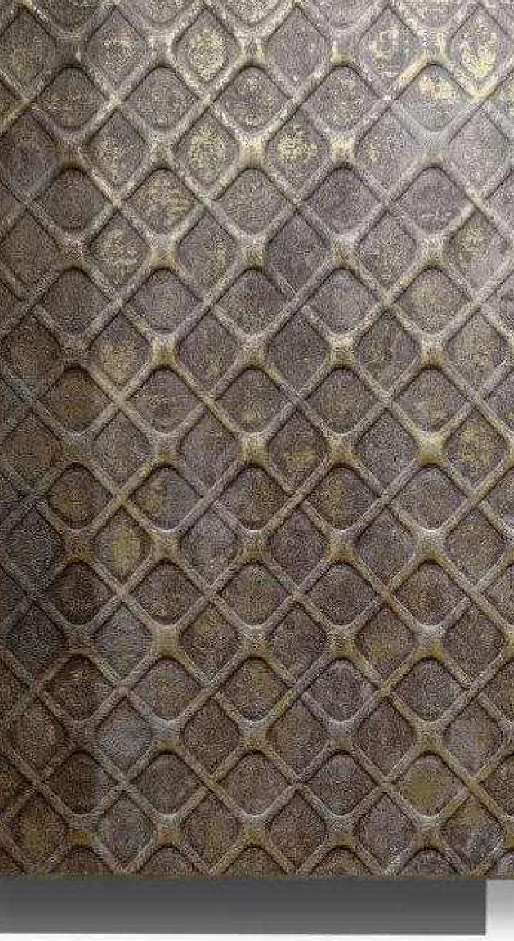 Meridian Velvet Verve Criss Cross G18 in Taupe, ogee criss-cross lattice