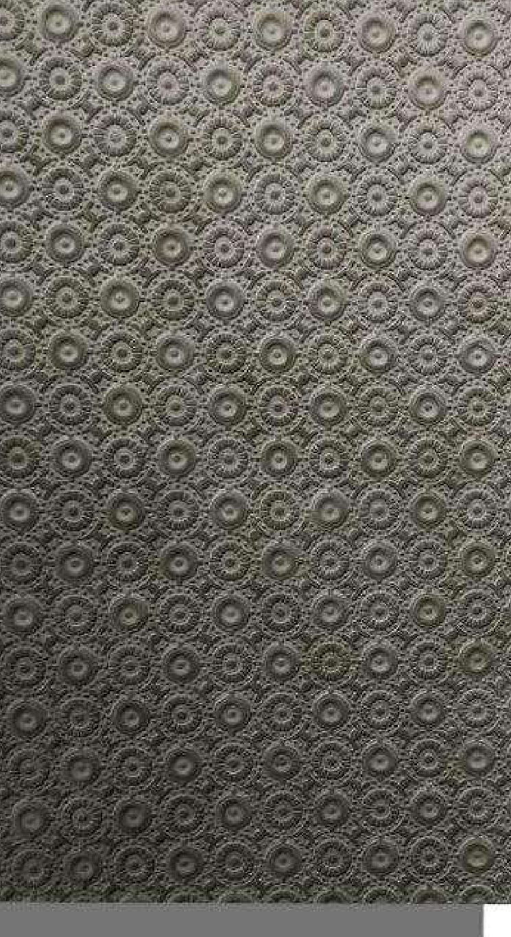 Meridian Velvet Verve Decoriss 28 in Rose Taupe, concentric medallion dots