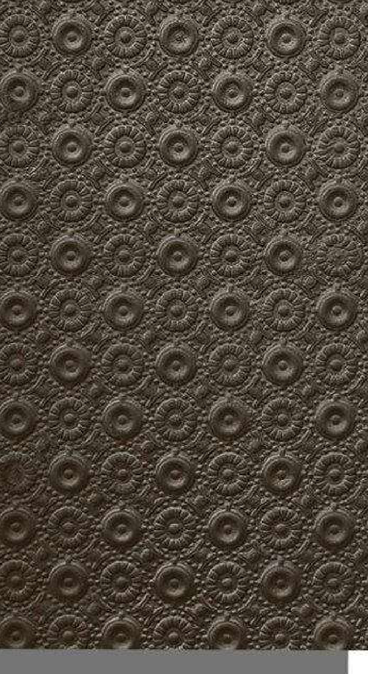 Meridian Velvet Verve Decoriss DM10 in Dark Chocolate, concentric medallion dots