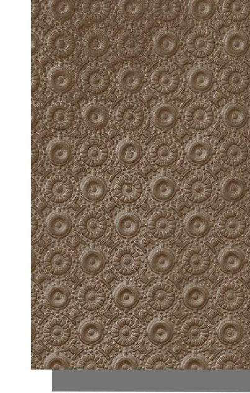 Meridian Velvet Verve Decoriss DM9 in Coffee, concentric medallion dots