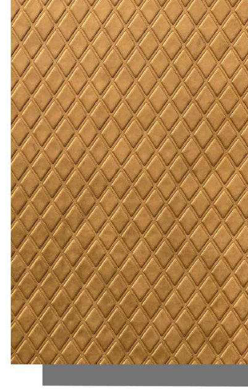 Meridian Velvet Verve Elle 19 in Amber Gold, diamond quilted relief