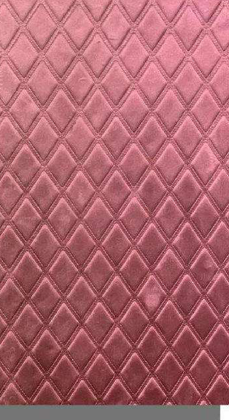 Meridian Velvet Verve Elle 32 in Deep Burgundy, diamond quilted relief
