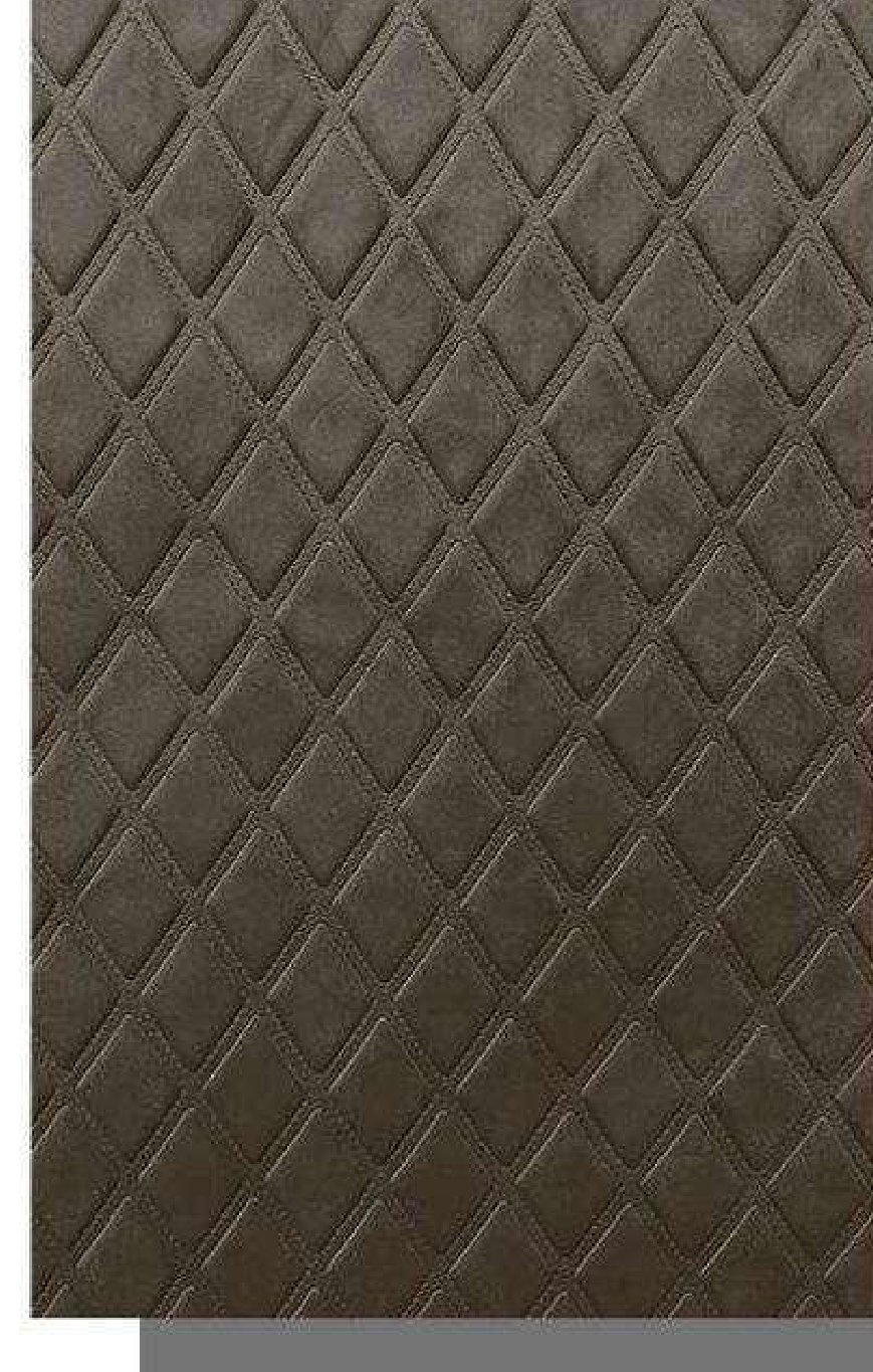 Meridian Velvet Verve Elle DM10 in Dark Chocolate, diamond quilted relief