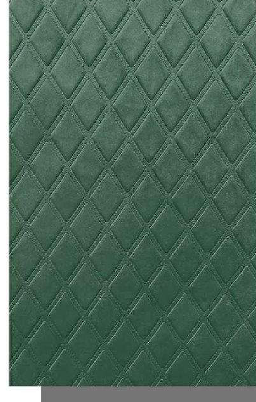 Meridian Velvet Verve Elle DM17 in Forest Green, diamond quilted relief