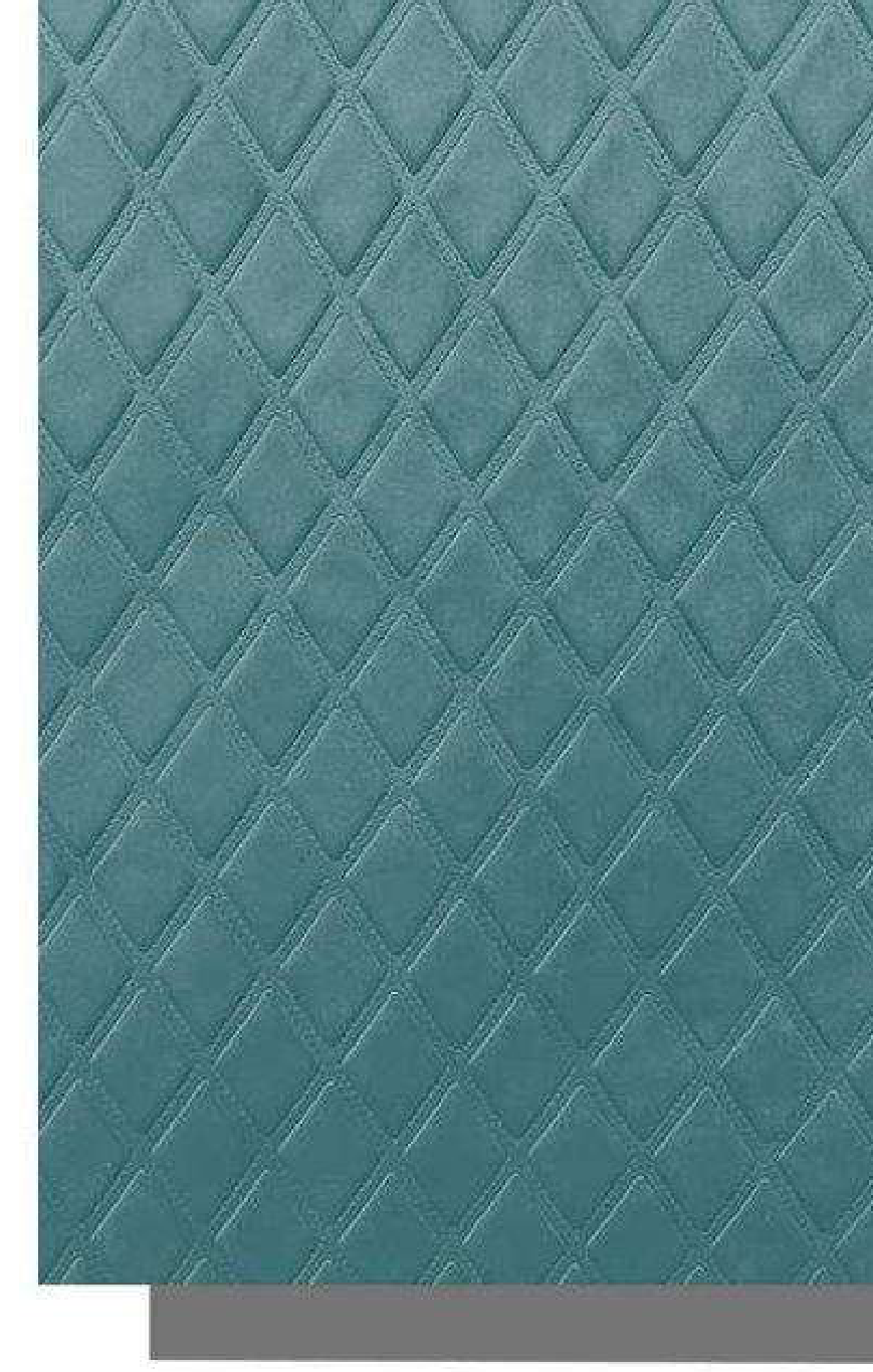 Meridian Velvet Verve Elle DM18 in Teal, diamond quilted relief