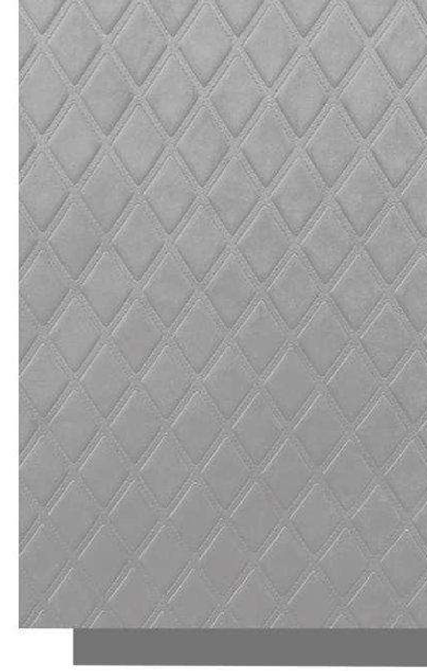 Meridian Velvet Verve Elle DM6 in Light Grey, diamond quilted relief