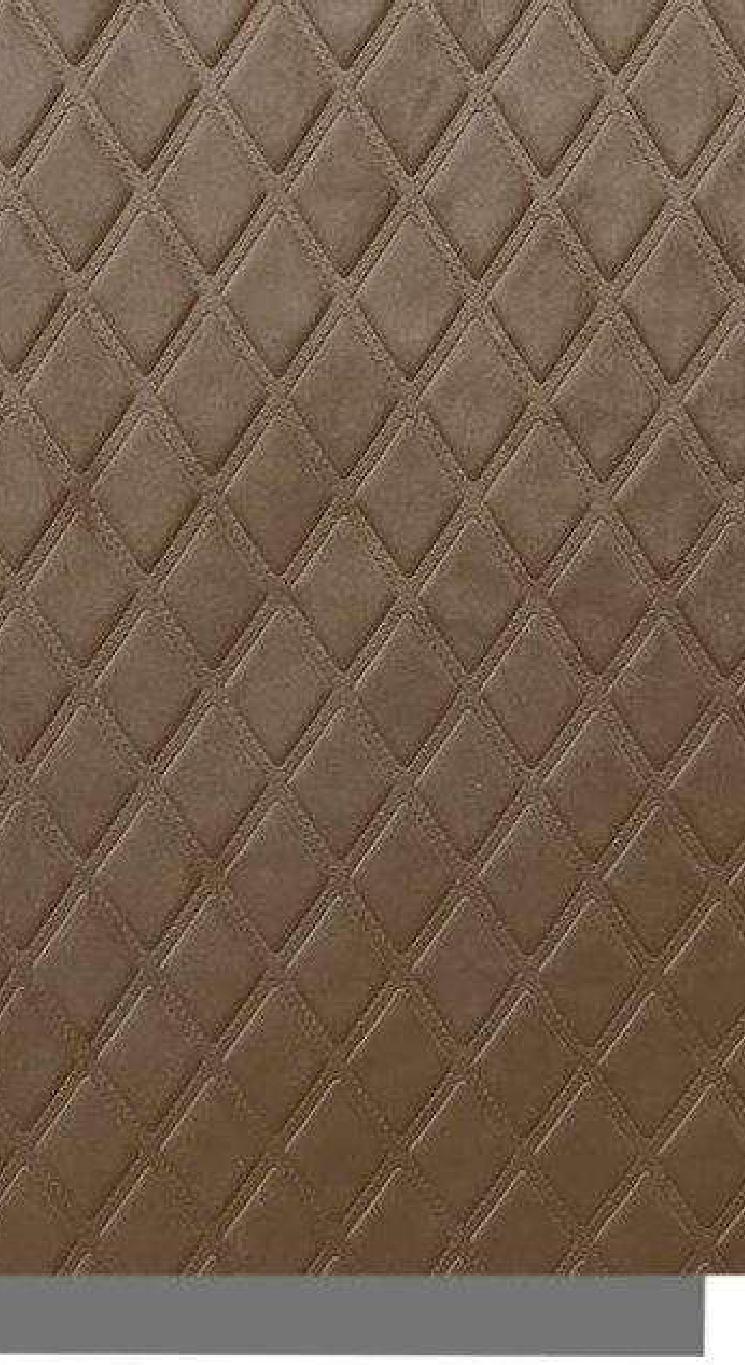 Meridian Velvet Verve Elle DM8 in Walnut, diamond quilted relief