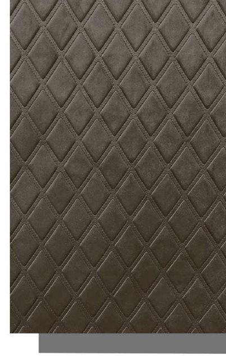 Meridian Velvet Verve Elle DM9 in Coffee, diamond quilted relief