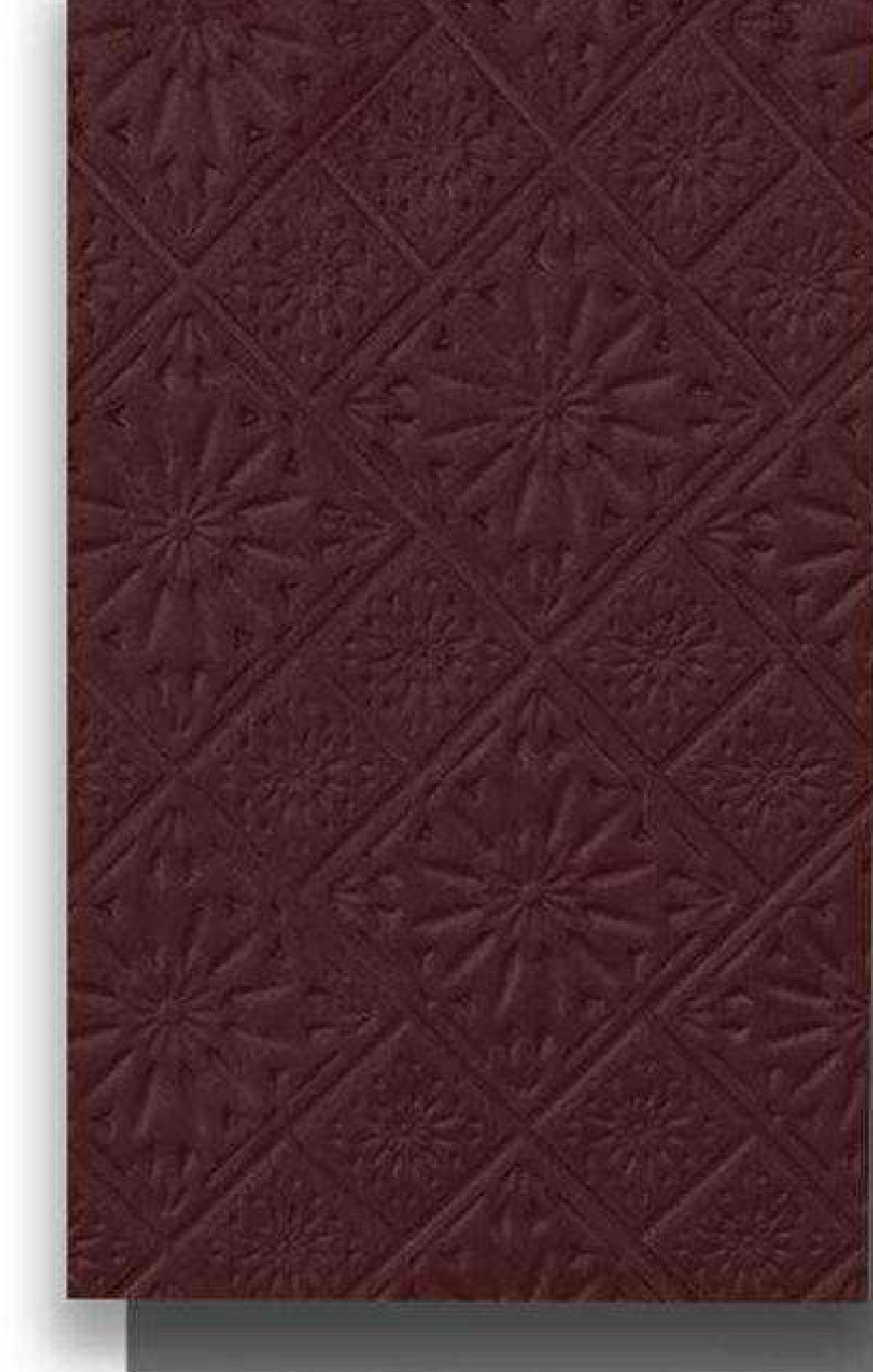 Meridian Velvet Verve Milan DM32 in Wine, ornate floral tin-tile relief
