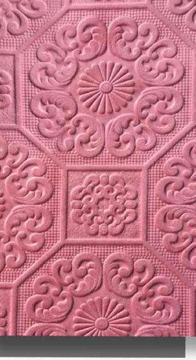 Meridian Velvet Verve Persian 33 in Rose Pink, ornate Persian medallion relief