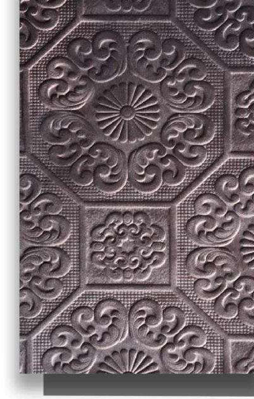Meridian Velvet Verve Persian 35 in Deep Mauve, ornate Persian medallion relief