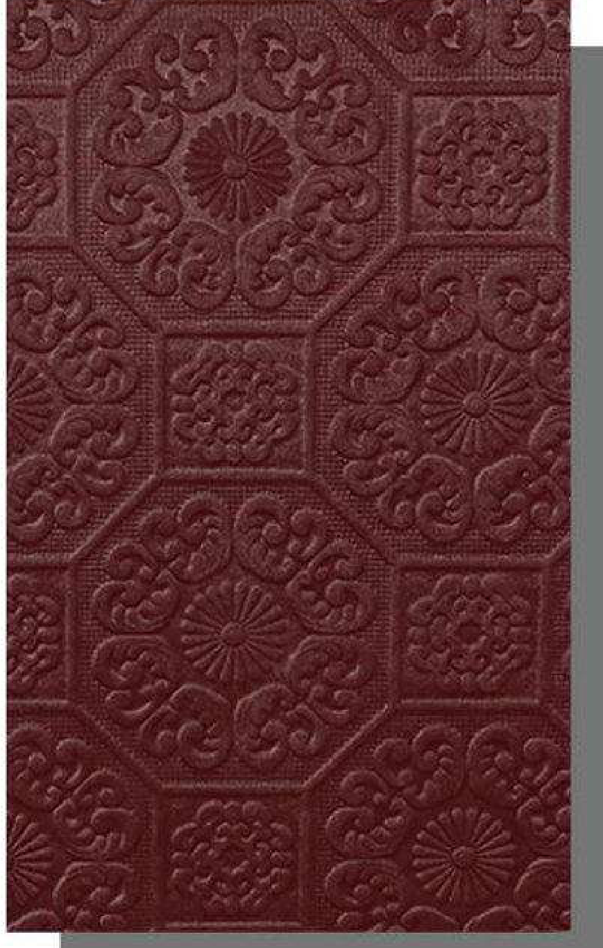 Meridian Velvet Verve Persian DM32 in Wine, ornate Persian medallion relief