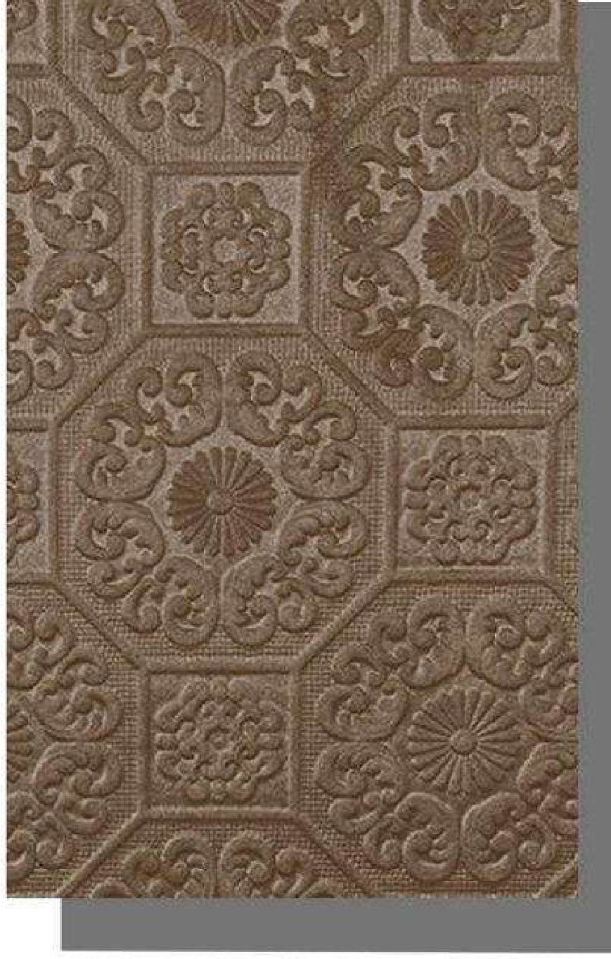 Meridian Velvet Verve Persian DM9 in Coffee, ornate Persian medallion relief