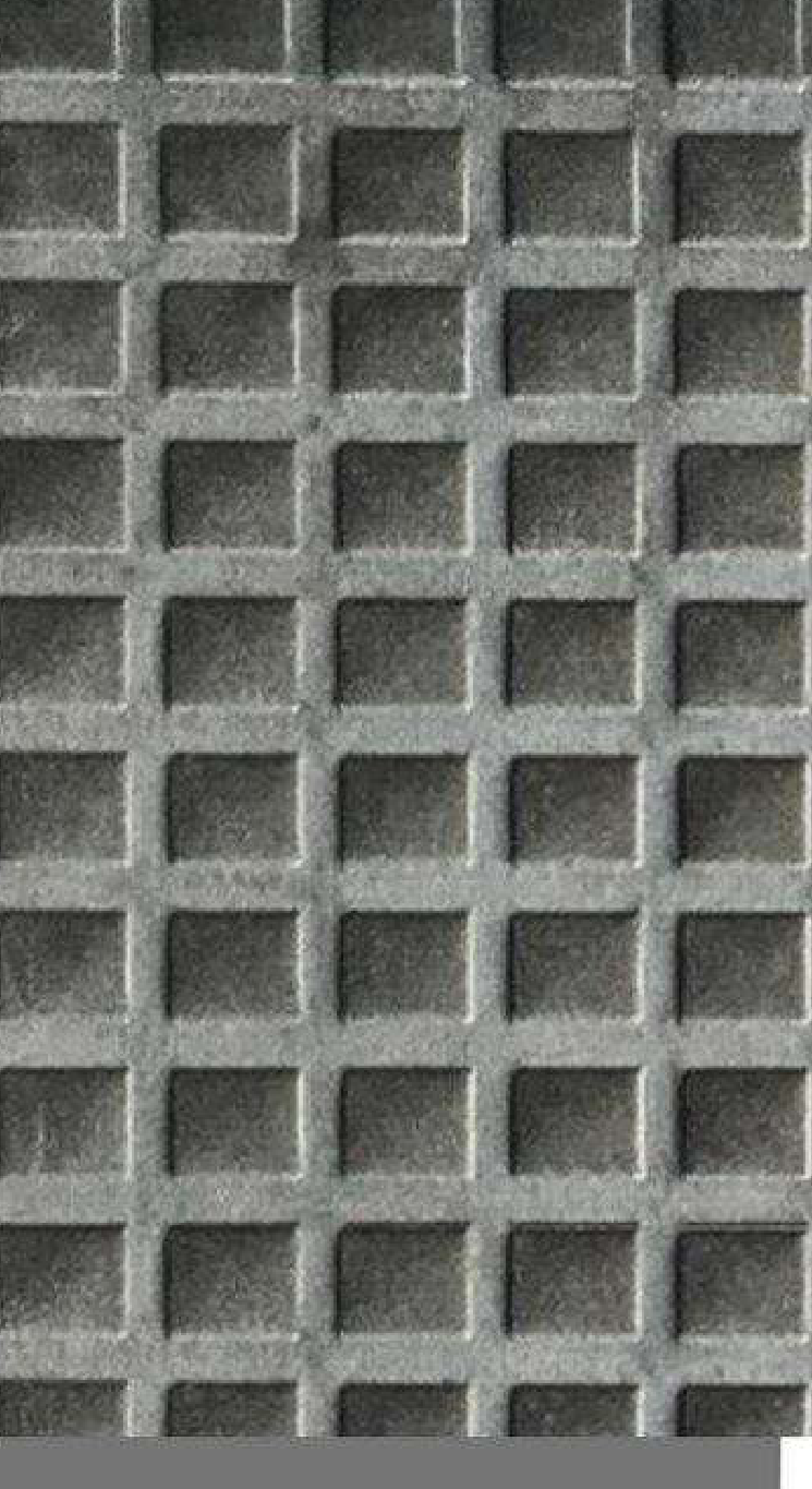 Meridian Velvet Verve Square 07 in Stone Grey, deep square coffer grid