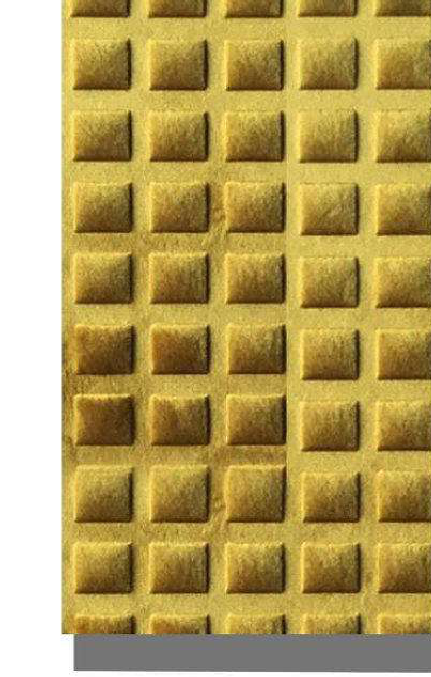 Meridian Velvet Verve Square 11 in Mustard Gold, deep square coffer grid